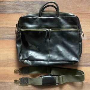 Matt and Nat VEGAN Briefcase Black and Green